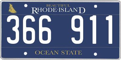 RI license plate 366911