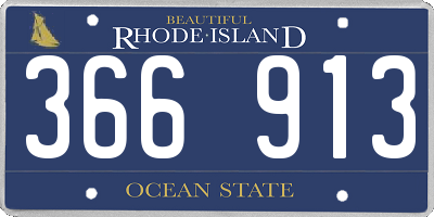 RI license plate 366913
