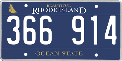 RI license plate 366914