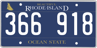 RI license plate 366918
