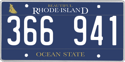RI license plate 366941
