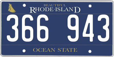 RI license plate 366943