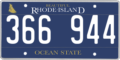 RI license plate 366944
