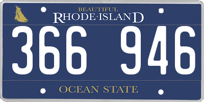 RI license plate 366946