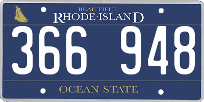 RI license plate 366948