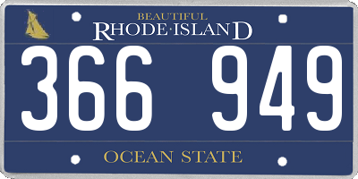 RI license plate 366949