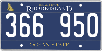 RI license plate 366950
