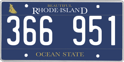 RI license plate 366951