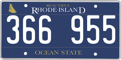 RI license plate 366955