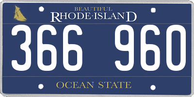 RI license plate 366960