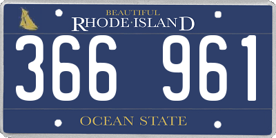 RI license plate 366961