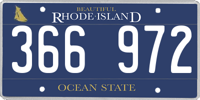 RI license plate 366972