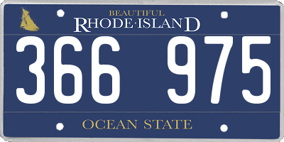 RI license plate 366975