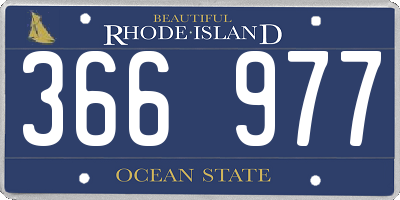 RI license plate 366977