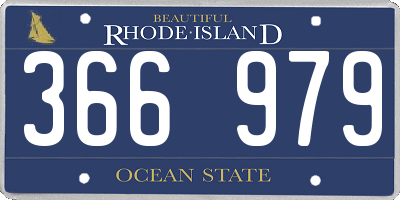 RI license plate 366979