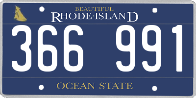 RI license plate 366991