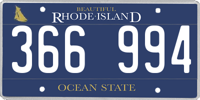 RI license plate 366994