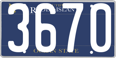 RI license plate 3670