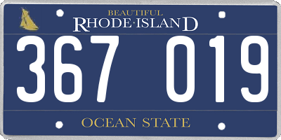 RI license plate 367019