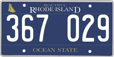 RI license plate 367029