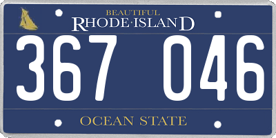RI license plate 367046