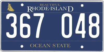 RI license plate 367048