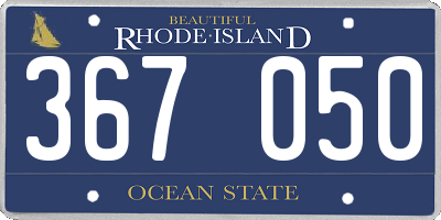 RI license plate 367050