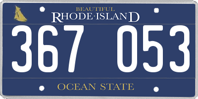 RI license plate 367053