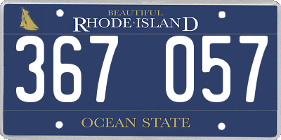 RI license plate 367057