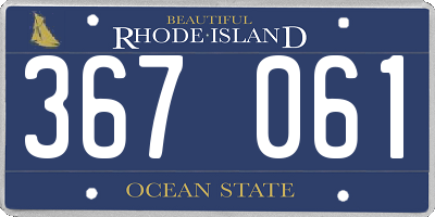 RI license plate 367061