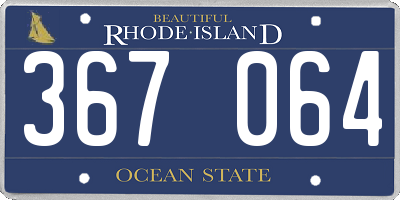 RI license plate 367064