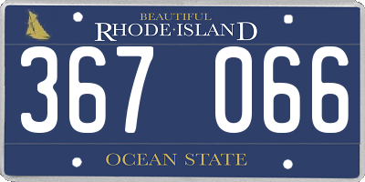 RI license plate 367066