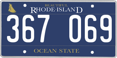 RI license plate 367069