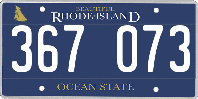 RI license plate 367073