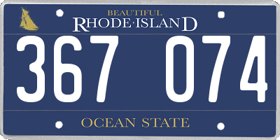RI license plate 367074