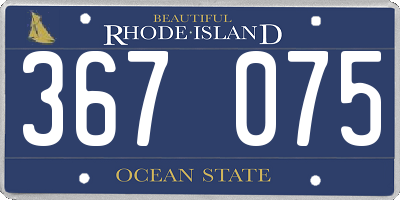 RI license plate 367075