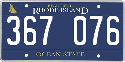 RI license plate 367076