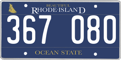 RI license plate 367080