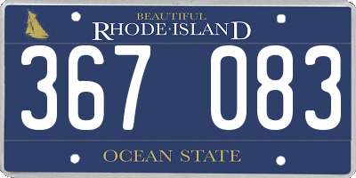 RI license plate 367083