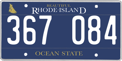RI license plate 367084