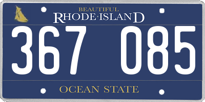 RI license plate 367085