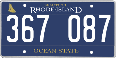 RI license plate 367087