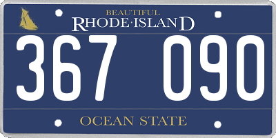 RI license plate 367090