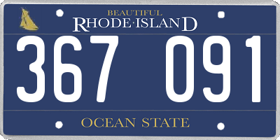 RI license plate 367091