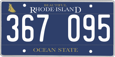 RI license plate 367095