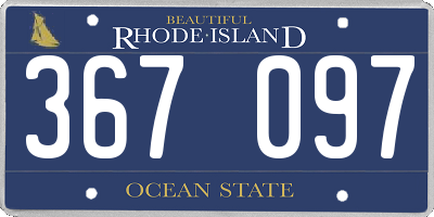RI license plate 367097