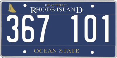 RI license plate 367101