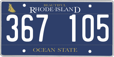 RI license plate 367105