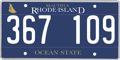 RI license plate 367109