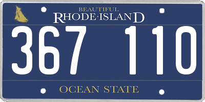 RI license plate 367110